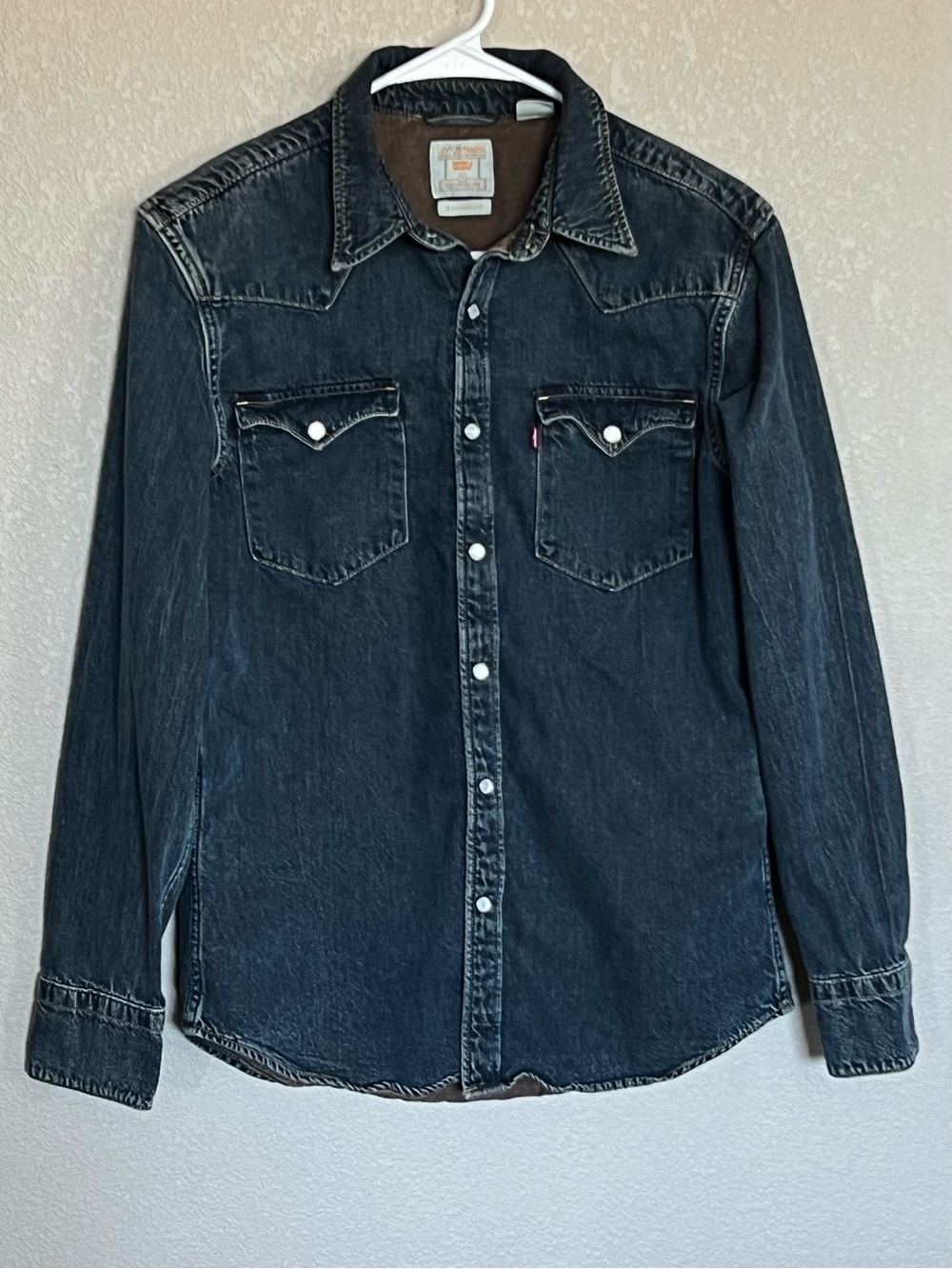 Levi's Dark Washed Denim Western Button-Down Shirt